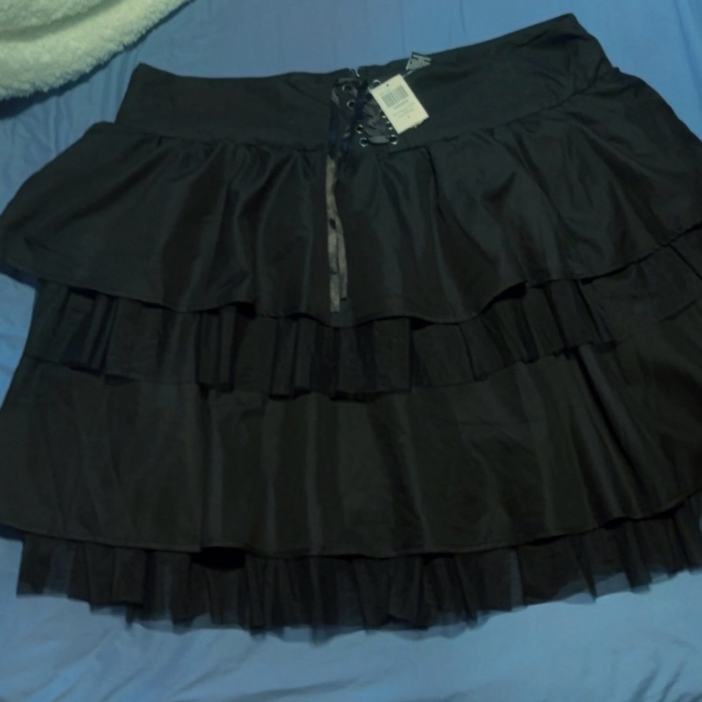 Elegant Black Tiered Skirt